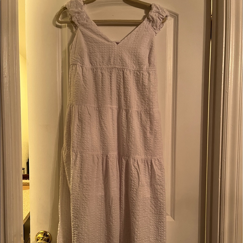 Tiered all day fit and flared maxi dress